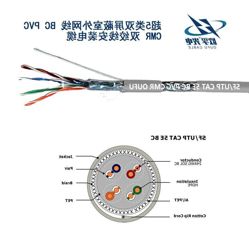 SF/UTP超五类4对双屏蔽电缆(24AWG)